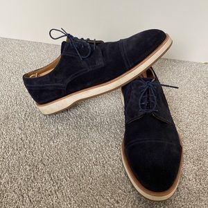 Hugo Boss Navy Suede Shoes